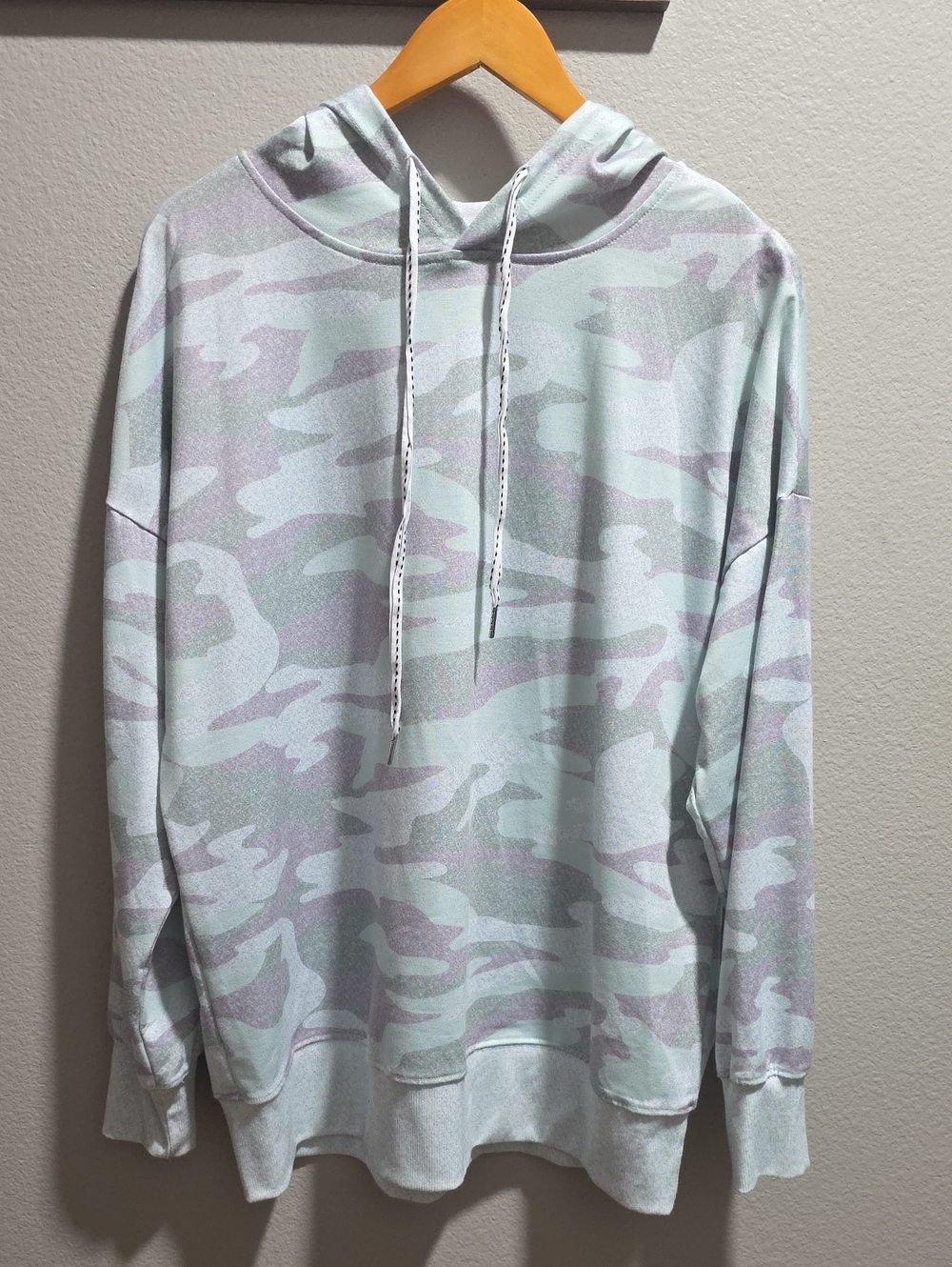 Women's Light Mint/Gray Camouflage Hoodie Sweatshirt